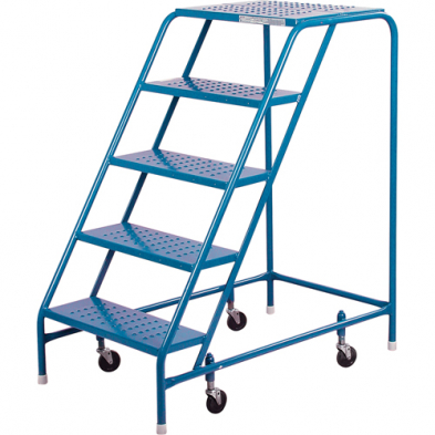 MHW-VC134 VC134 Rolling Step Ladder, 5 Steps, 18" Step Width, 46" Plat