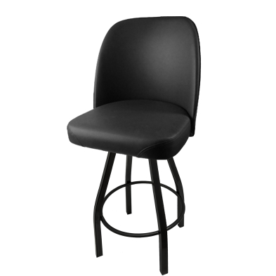 OF1-SWIVELCHAIR DN bucket only black frame and vinyl with swivel