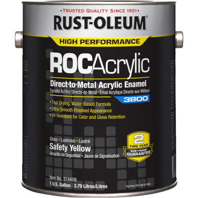PA1-314409 RUST-OLEUM 314409 Gloss Safety Yellow ROCAcrylic Direct-to-M