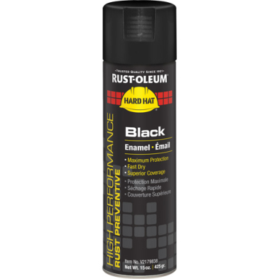 PA1-V2179838 RUSTOLEUM V2179838  BLACK ENAMEL SPRAY PAINT 209590