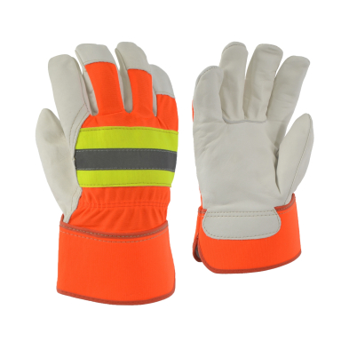 SAF-GL2478FO GANKA 24-78-FO HI VIZ WORK GLOVE,RUBBERIZED CUFF,FOAM LINING