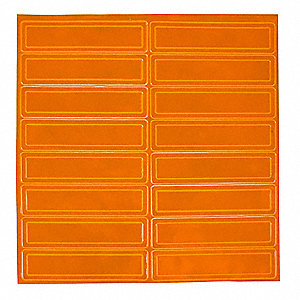 SAF-HVRSOR PYRAMEX HVRSOR ORANGE REFLECTIVE STICKERS