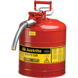 SAF-JU7250130 JUSTRITE 7250130 SAFETY GAS CAN, 5 GALLON, RED
