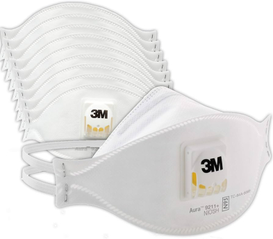 SAF-RESP9211 #9211 N95 FLAT FOLD RESPIRATOR (BOX/10)