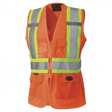  WOMEN'S HI-VIS TRICOT POLY INTERLOCK SAFETY VEST