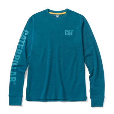 SAH-1010016/TEAL/M 1010016 WOMENS CAT TRADEMARK BANNER SHIRT TEAL MED