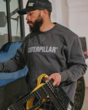 SAH-1050026/GREY/2X 1050026 CAT MIDWEIGHT CREWNECK SWEATSHIRT GREY 2X