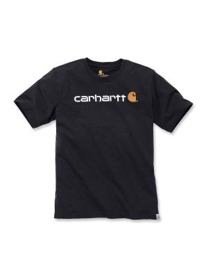 SAH-106538/BLACK/2X 106538 CARHARTT RELAX FIT SS LOGO SHIRT BLACK 2X