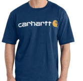SAH-106538/BLUE/2X 106538 CARHARTT RELAX FIT SS LOGO SHIRT BLUE 2XL