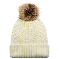 SAH-1E140LIV/BG 1E140L-IV/BG, CUFF TOQUE, POM POM