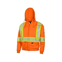 SAH-338SF/4X 338SF PIONEER HI VIS FR COTTON SAFETY HOODIE ORANGE 4X