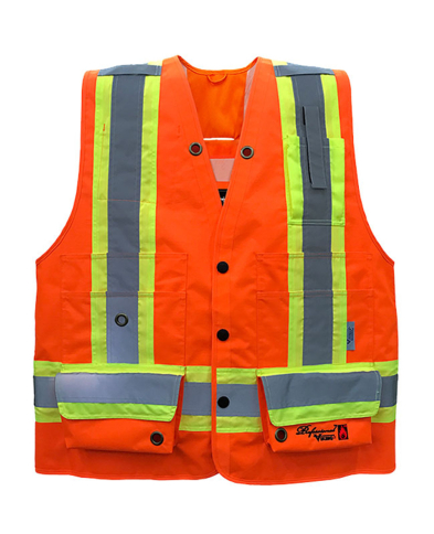 SAH-3995FROL 3995FRO VIKING FR 300D SURVERYOR VEST HI-VIS LARGE