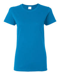 SAH-5000L/BLUE/S 5000L WOMENS GILDAN COTTON TEE BLUE SMALL