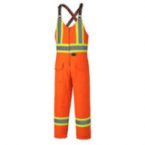 SAH-5538L 5538 QUILTED  OVERALL,ORANGE COTTON DUCK, L