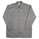 SAH-574/GREY/M 574 MENS DICKIES LONG SLEEVE WORK SHIRT GREY MED