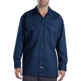SAH-574/NAVY/L 574 MENS DICKIES LONG SLEEVE WORK SHIRT NAVY LARGE
