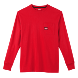 SAH-602R2XL MILWAUKEE 602 LONG SLEEVE POCKET SHIRT RED 2XL