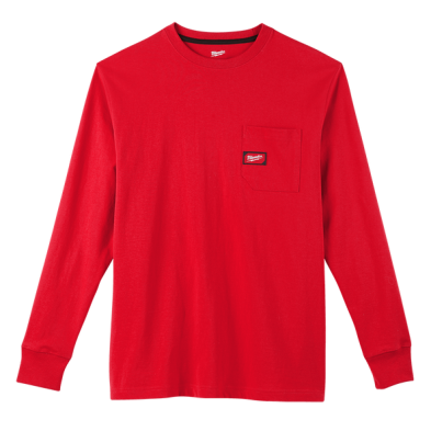SAH-602RXL MILWAUKEE 602 LONG SLEEVE POCKET SHIRT RED XLARGE
