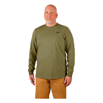 SAH-604G/3X 604G MILWAUKEE LONG SLEEVE TEE GREEN 3X