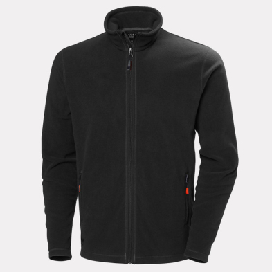 SAH-72097/BLK/4X/EMB 72097 HH OXFORD LIGHT FLEECE JACKET BLACK 4X, EMB