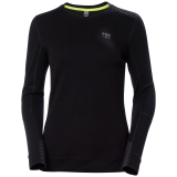 SAH-75209/BLACK/S 75209 WOMENS HH LIFA MERINO CREWNECK BLACK SMALL