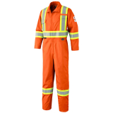 SAH-770242TEMB 7702, FR HIVIS SAFETY COVERALL, 42T, CLMW EMBROIDERY