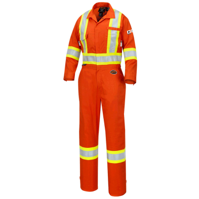 SAH-7702W/XL 7702W WOMENS FR HI VIS ORANGE COVERALL XL