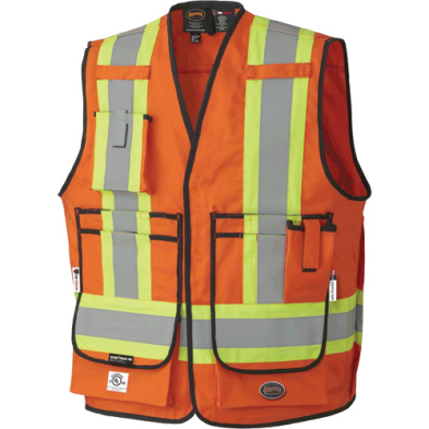 SAH-7732/OR/L 7732 PIONEER ARC/FR SURVERYORS VEST ORANGE LARGE