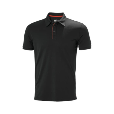 SAH-79248/BLACK/M 79248 HH KENSINGTON TECH POLO BLACK MED