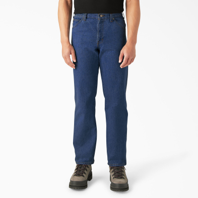 SAH-9393SNB_38_32 DICKIES REGULAR FIT 5-POCKET JEAN  ,W 38 ,L 32,SW IND BLUE