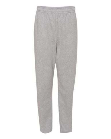 SAH-974MPR/GREY/L 974MPR OPEN BOTTOM SWEAT PANTS WITH POCKETS GREY LARGE