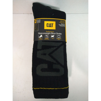 SAH-CT510131/BLACK/XL CT510131 2 PK CAT HEAVY WEIGHT SOCK BLACK XL