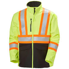 SAH-HH71088369XL 71088 ALTA SHELL JACKET (4" STRIPING), YELLOW/BLACK, XL