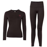 SAH-PF112/BLACK/M PF112 P&F WOMENS UNDERLAYER SET MED