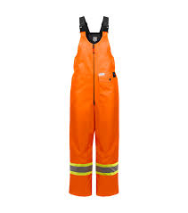 SAH-PF9001/OR/L PF9001 P&F WOMENS HI VIS LINED WATERPROOF OVERALLS ORANGE L