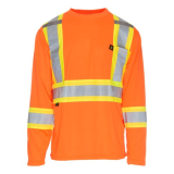 SAH-S05970/OR/XS S05970 LONG SLEEVE HI VIS SHIRT ORANGE XS
