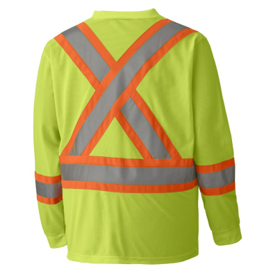 SAH-S05970/YELLOW/3X S05970 LONG SLEEVE HI VIS SHIRT YELLOW 3X