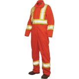 SAH-S769/OR/4X S769 TOUGHDUCK UNLIND SAFETY OVERALL ORANGE 4X