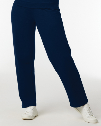 SAH-SF74R/NAVY/L SF74R OPEN BOTTOM SWEATPANTS WITH POCKET NAVY L