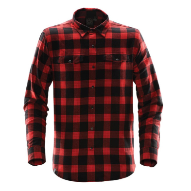 SAH-SFX1/BLK/RD/L SFX-1 MEN'S LOGAN SNAP FRONT SHIRT - BLK/RED/LARGE