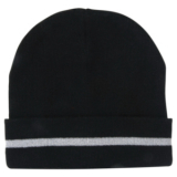 SAH-SGJ105 SGJ105 KNIT HAT WITH REFLECTIVE STRIPE SCN