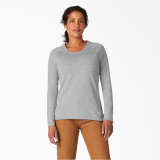 SAH-SLF400HG_S DICKIES W LS PERFORMANCE TEE ,SIZE S ,HEATHER GRY