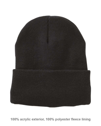 SAH-SP12FL/EMB SP12FL, Sportsman - Fleece Lined 12" Cuffed Beanie, EMB