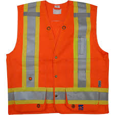 SAH-VI6135OL/XL VIKING #6135O SOLID SAFETY VEST, SIZE L/XL, ORANGE