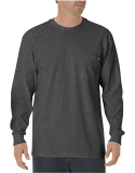 SAH-WL450CH/3X WL450CH  DICKIES LS HEAVYWEIGHT CREW NECK CHARCOAL 3X