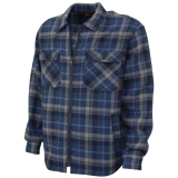SAH-WS04/NAVY/M WS04 RICHLU FLANNEL OVERSHIRT NAVY MED