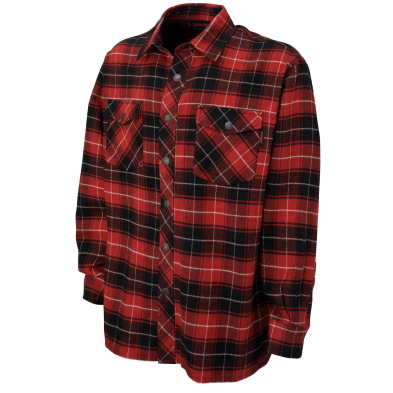 SAH-WS04/RED/M WS04 RICHLU FLANNEL OVERSHIRT RED MEDIUM