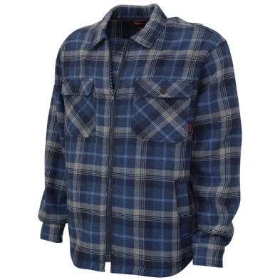 SAH-WS05/NAVY/3X WS05 TOUGHDUCK QUILT LINED FLANNEL SHIRT NAVY 3X