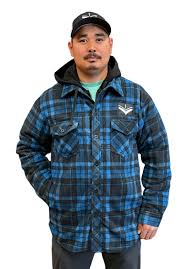 SAH-WS16/BLUE/XL TOUGHDUCK WS16 SHERPA LINED FLEECE JAC-SHIRT BLUE XL
