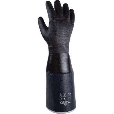 SAL-6781R06/10 6781R-06-10 CHEMICAL RESISTANT GLOVE HIGH HEAT BLACK LARGE